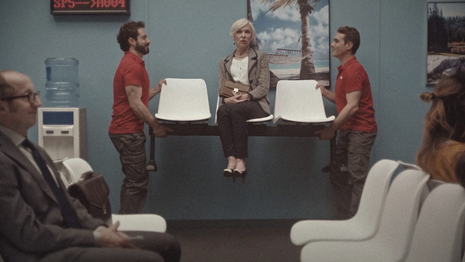 Audi Service — the waiting room being taken apart